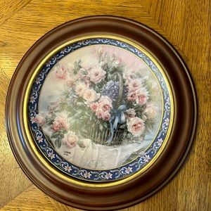 Beautiful roses by Lena Liu basket bouquets plate # 4381V W.L.George fine china